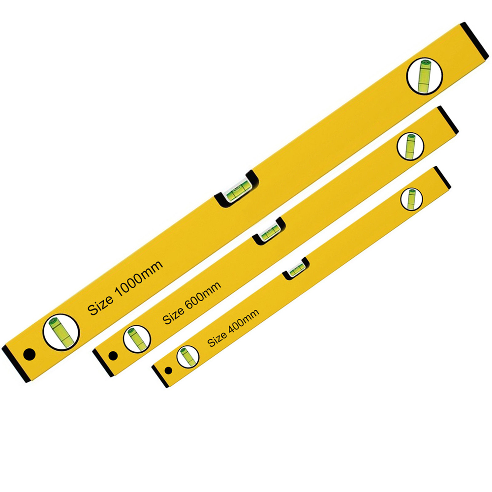 3 Piece Professional Builders Spirit Tool Level Set 400 600 And 1000mm